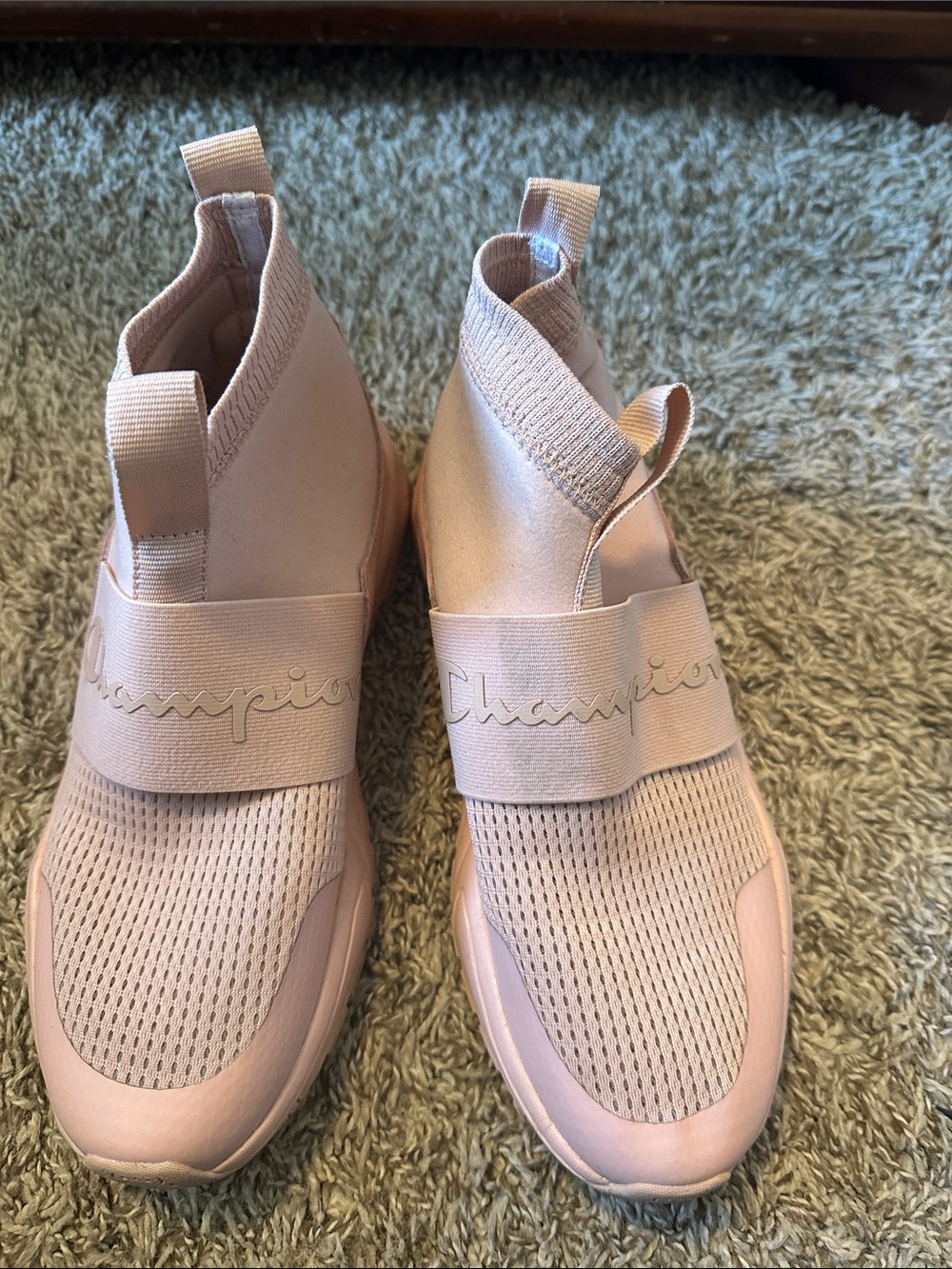 Champion Women's Slip-On Sneakers in Blush Pink